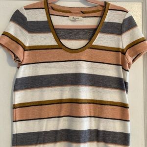 Madewell scoopneck stripe tee xs